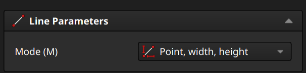 FreeCAD sketcher workbench line parameters
